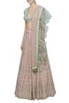 Shop Abhi Singh Green Plunge Neck Hand Embroidered Lehenga Set Online at Aza Fashions Shop_Abhi Singh_Green Plunge Neck Hand Embroidered Lehenga Set _Online_at_Aza_Fashions
