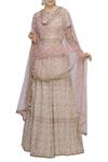Buy_Abhi Singh_Pink Round Hand Embroidered Bridal Lehenga Set _at_Aza_Fashions