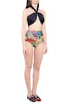 Buy_Shivan & Narresh_Black Italian Jersey Two Piece Bikini Set_at_Aza_Fashions