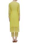 Shop Neha Khullar Yellow Silk, Kota Bead Work Round Neck Embroidered Kurta Set at Aza Fashions Shop_Neha Khullar_Yellow Silk, Kota Bead Work Round Neck Embroidered Kurta Set _at_Aza_Fashions