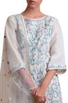 Sue Mue Off White Tulle, Linen, Jute Cutdana Embroidery, Resham Thread Round Kurta Set Online at Aza Fashions Sue Mue_Off White Tulle, Linen, Jute Cutdana Embroidery, Resham Thread Round Kurta Set _Online_at_Aza_Fashions