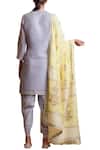 Shop Sue Mue Yellow Cotton, Linen Notch Collar Embroidered Kurta Dhoti Pant Set at Aza Fashions Shop_Sue Mue_Yellow Cotton, Linen Notch Collar Embroidered Kurta Dhoti Pant Set _at_Aza_Fashions