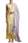 Buy Sue Mue Yellow Cotton, Linen Round Kurta Set Online at Aza Fashions Buy_Sue Mue_Yellow Cotton, Linen Round Kurta Set _Online_at_Aza_Fashions