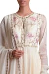 Sue Mue_Off White Handloom Cotton Keyhole Neck Embroidered Anarkali Set _Online_at_Aza_Fashions