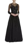Buy_Neha Mehta Couture_Black Embellished Gown _at_Aza_Fashions