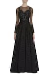 Neha Mehta Couture_Black Embellished Gown _Online_at_Aza_Fashions