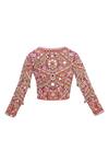 Shop_Arpita Mehta_Pink Net Mirror Embroidered Jacket_Online_at_Aza_Fashions