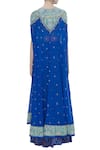 Shop_Arpita Mehta_Blue Georgette Embroidered Kurta With Bandhani Sharara_at_Aza_Fashions