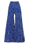 Shop_Arpita Mehta_Blue Georgette Embroidered Kurta With Bandhani Sharara_Online_at_Aza_Fashions