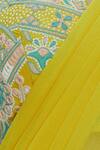 Arpita Mehta_Yellow Raw Silk Pre-draped Saree With Embroidered Blouse_at_Aza_Fashions