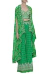 Arpita Mehta_Green Embroidered Jacket Pant Set_Online_at_Aza_Fashions