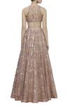 Shop Maison Blu Peach Organza Embroidered Lehenga Set at Aza Fashions Shop_Maison Blu_Peach Organza Embroidered Lehenga Set_at_Aza_Fashions