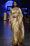 Buy_Sailesh Singhania_Gold Handwoven Saree With Blouse_at_Aza_Fashions