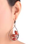 Shop_Sangeeta Boochra_Silver Plated Stones Drop Earrings _at_Aza_Fashions