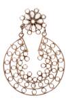 Buy_Sangeeta Boochra_Silver Plated Stones, Metallic Thread Floral Motif Danglers _Online_at_Aza_Fashions