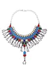 Buy_Sangeeta Boochra_Multi Color Multicolor Ghungroo Choker Necklace _at_Aza_Fashions