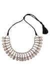 Buy_Sangeeta Boochra_Silver Plated Metal Handcrafted Coin Necklace _at_Aza_Fashions