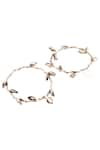 Sangeeta Boochra_Silver Plated Metal Wired Hoops_Online_at_Aza_Fashions