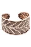 Buy_Sangeeta Boochra_Silver Plated Metal Embossed Cuff_at_Aza_Fashions