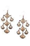 Buy_Sangeeta Boochra_Silver Plated Scallop Danglers _at_Aza_Fashions