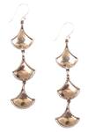 Buy_Sangeeta Boochra_Silver Plated Scallop Shaped Dangling Earrings _at_Aza_Fashions