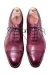 Shop_Toramally - Men_Pink European Vegetable Tanned Leather Sole Broque Shoes _at_Aza_Fashions