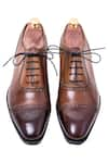 Shop_Toramally - Men_Brown European Vegetable Tanned Leather Sole Handpainted Brogue Shoes _at_Aza_Fashions