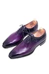 Buy_Toramally - Men_Blue European Vegetable Tanned Leather Sole Shaded Brogue Shoes _at_Aza_Fashions