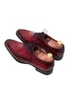 Toramally - Men_Red European Vegetable Tanned Leather Sole Handpainted Brogue Shoes _Online_at_Aza_Fashions