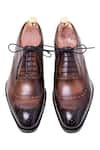 Shop_Toramally - Men_Brown European Vegetable Tanned Leather Sole Shaded Brogue Shoes _at_Aza_Fashions