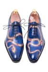 Shop_Toramally - Men_Blue European Vegetable Tanned Leather Sole Handpainted Oxford Shoes _at_Aza_Fashions