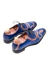 Buy_Toramally - Men_Blue European Vegetable Tanned Leather Sole Handpainted Oxford Shoes _Online_at_Aza_Fashions