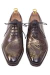 Shop_Toramally - Men_Brown European Vegetable Tanned Leather Sole Inked Oxford Shoes _at_Aza_Fashions