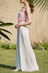 Mandira Wirk_White Embroidered Overlay Jumpsuit_Online_at_Aza_Fashions