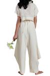 Shop_MATI_Beige Linen Crop Top_at_Aza_Fashions