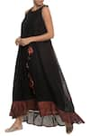 Buy_KAVERI_Black Floral Embroidered Dress_Online_at_Aza_Fashions