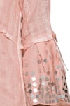 Shop_KAVERI_Pink Linen Embroidered Dress_Online_at_Aza_Fashions