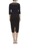 Shop_Varsha Wadhwa_Black Bodycon Midi Dress _at_Aza_Fashions