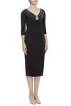 Varsha Wadhwa_Black Bodycon Midi Dress _Online_at_Aza_Fashions