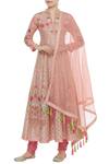 Buy_Aiman_Pink Silk Chanderi Anarkali Set_at_Aza_Fashions