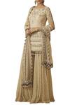 Tarun Tahiliani_Off White Embroidered Kurta Sharara Set_Online_at_Aza_Fashions