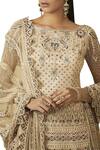 Tarun Tahiliani_Off White Embroidered Kurta Sharara Set_at_Aza_Fashions