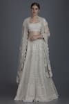 Buy_Varun Bahl_White Chanderi Lehenga Set_Online_at_Aza_Fashions