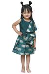 Buy_Kirti Agarwal - Pret N Couture_Green Pleated Skirt With Top For Girls_at_Aza_Fashions