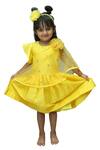 Buy_Kirti Agarwal - Pret N Couture_Yellow Layered Frock For Girls_at_Aza_Fashions