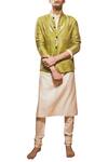 Buy Rar Studio Off White Chanderi Jacket With Kurta at Aza Fashions Buy_Rar Studio_Off White Chanderi Jacket With Kurta_at_Aza_Fashions