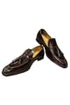 Buy_Artimen_Brown Leather Block Heel Loafers _at_Aza_Fashions