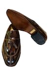 Buy_Artimen_Brown Leather Block Heel Loafers _Online_at_Aza_Fashions