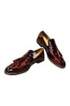 Buy_Artimen_Wine Leather Tassel Detailed Loafers _at_Aza_Fashions