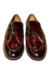 Shop_Artimen_Wine Leather Tassel Detailed Loafers _at_Aza_Fashions